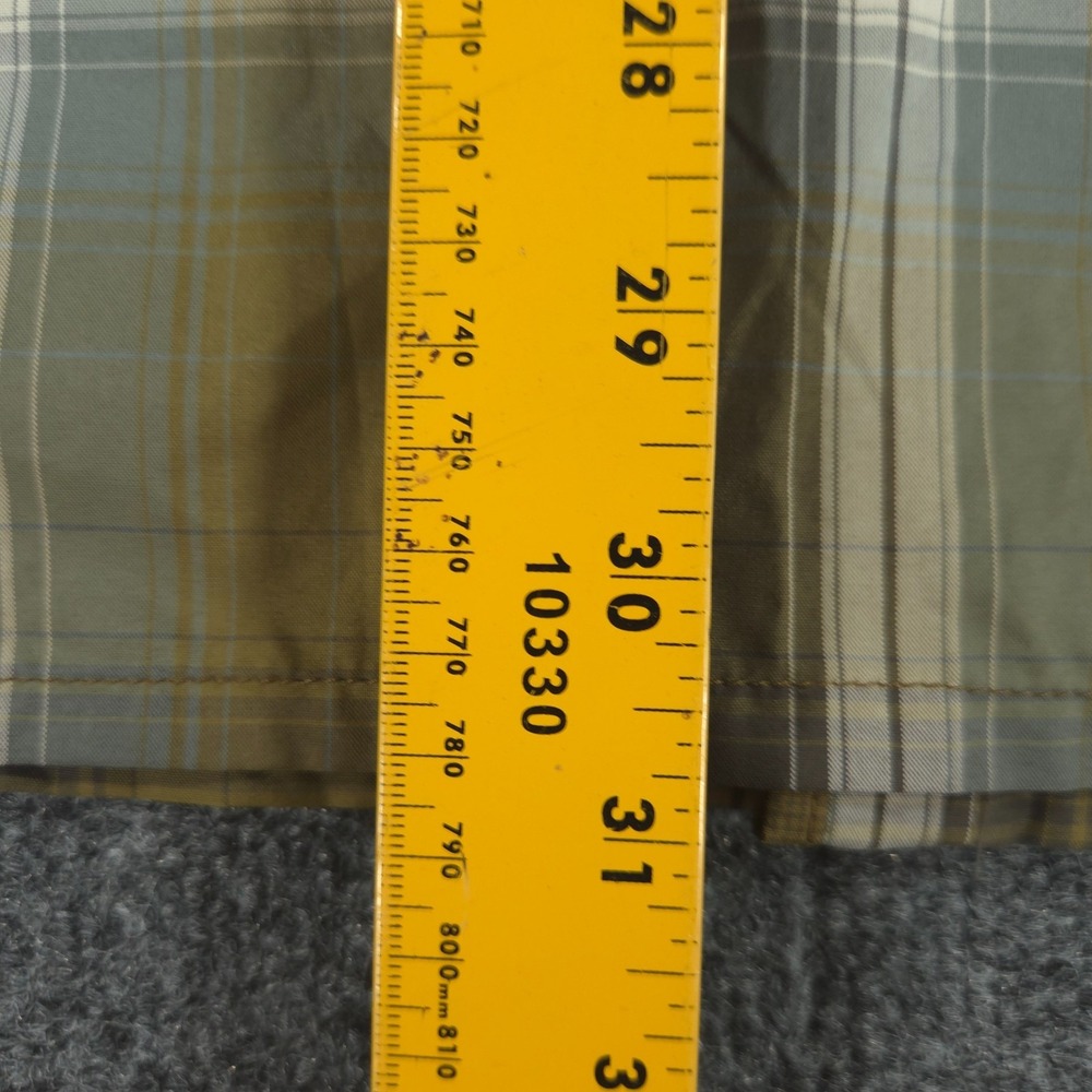 Kuhl Response Men's Shirt 2XL Olive Green Plaid Short Sleeve Button Front 7153 - Picture 9 of 11